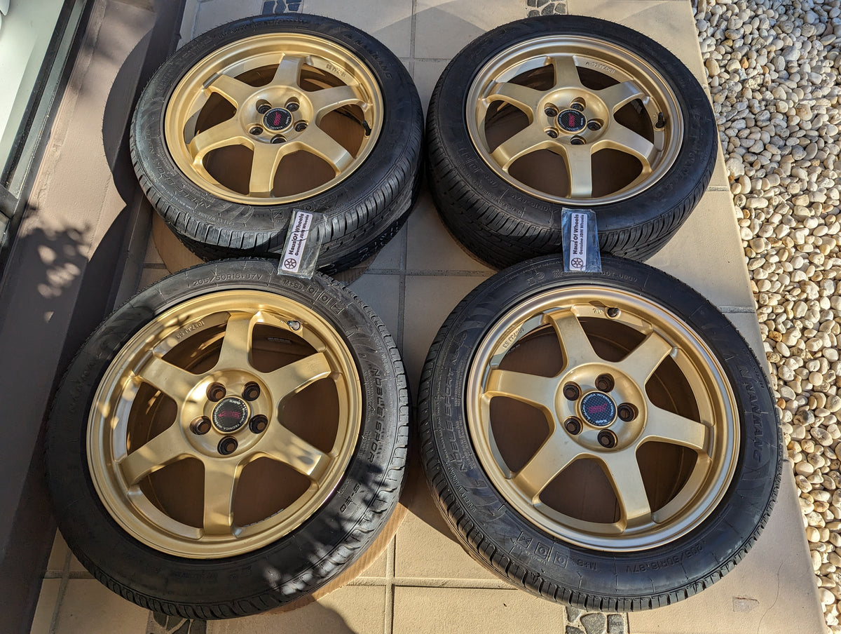 STI X Rays TE07 OG (Gold) with Genuine STI Carbon Center Caps and Nankang Tyres