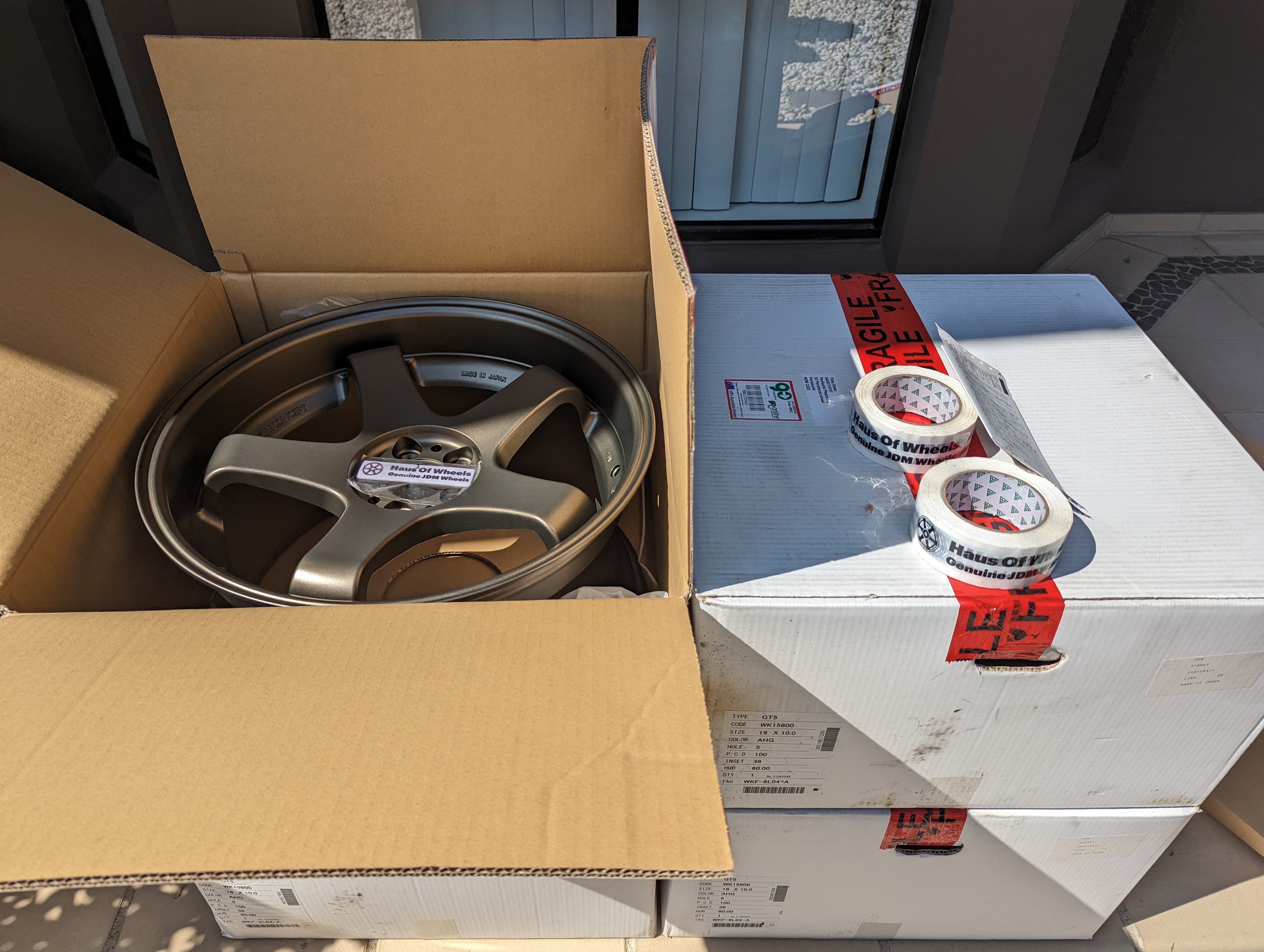 *Brand New* Work Emotion GT5 (Bronze) with Genuine Work GT5 Stickers - 5x100 - 18x10 +38 (Deep Dish and Concave)