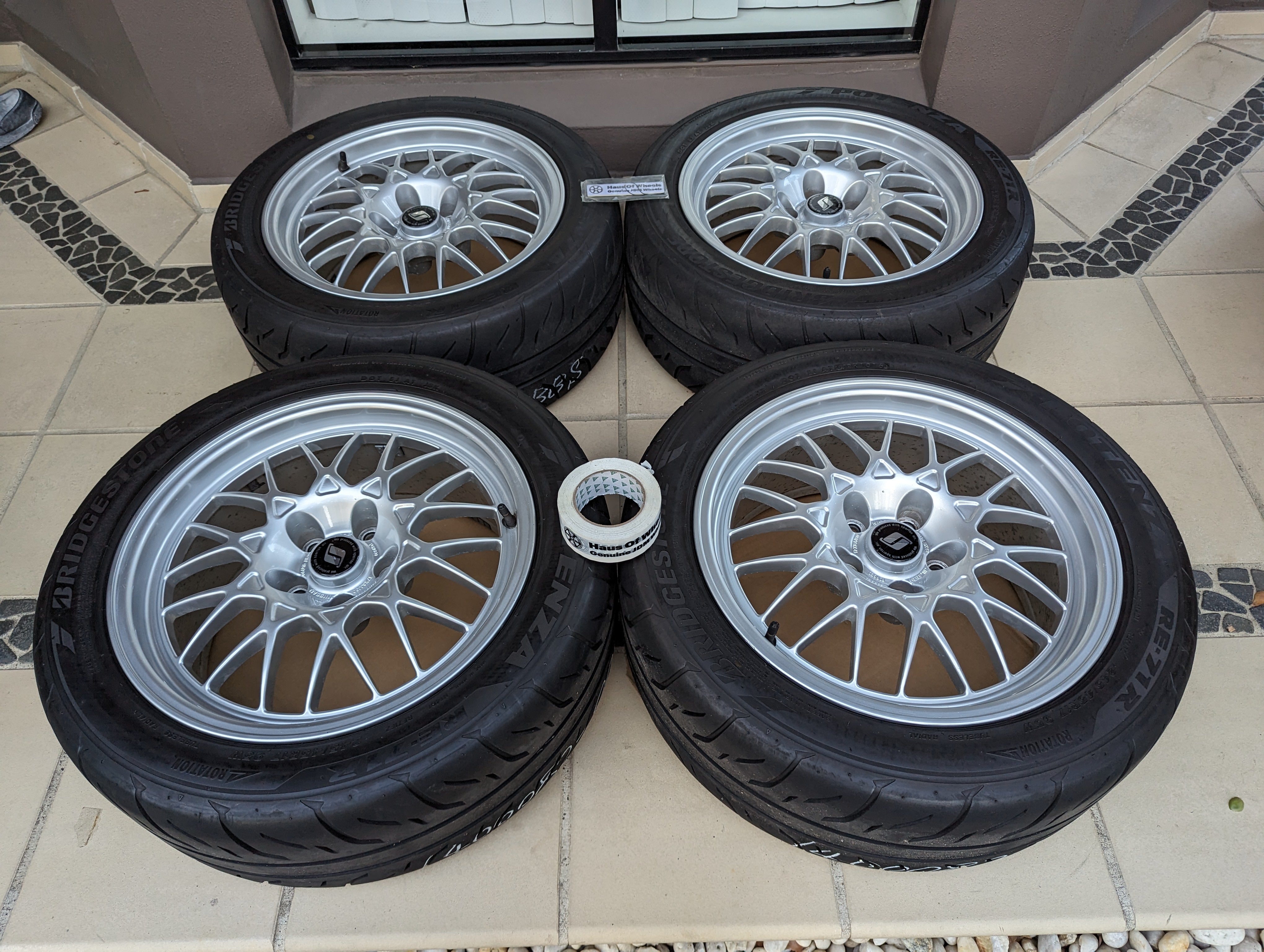 PCD 5x114.3  *RARE* BBS x Nissan GTR V-Spec BNR32 Forged Wheels with Original Center Caps