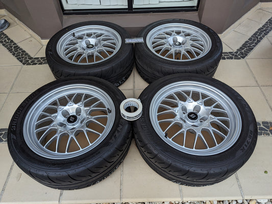 
PCD 5x114.3  *RARE* BBS x Nissan GTR V-Spec BNR32 Forged Wheels with Original Center Caps