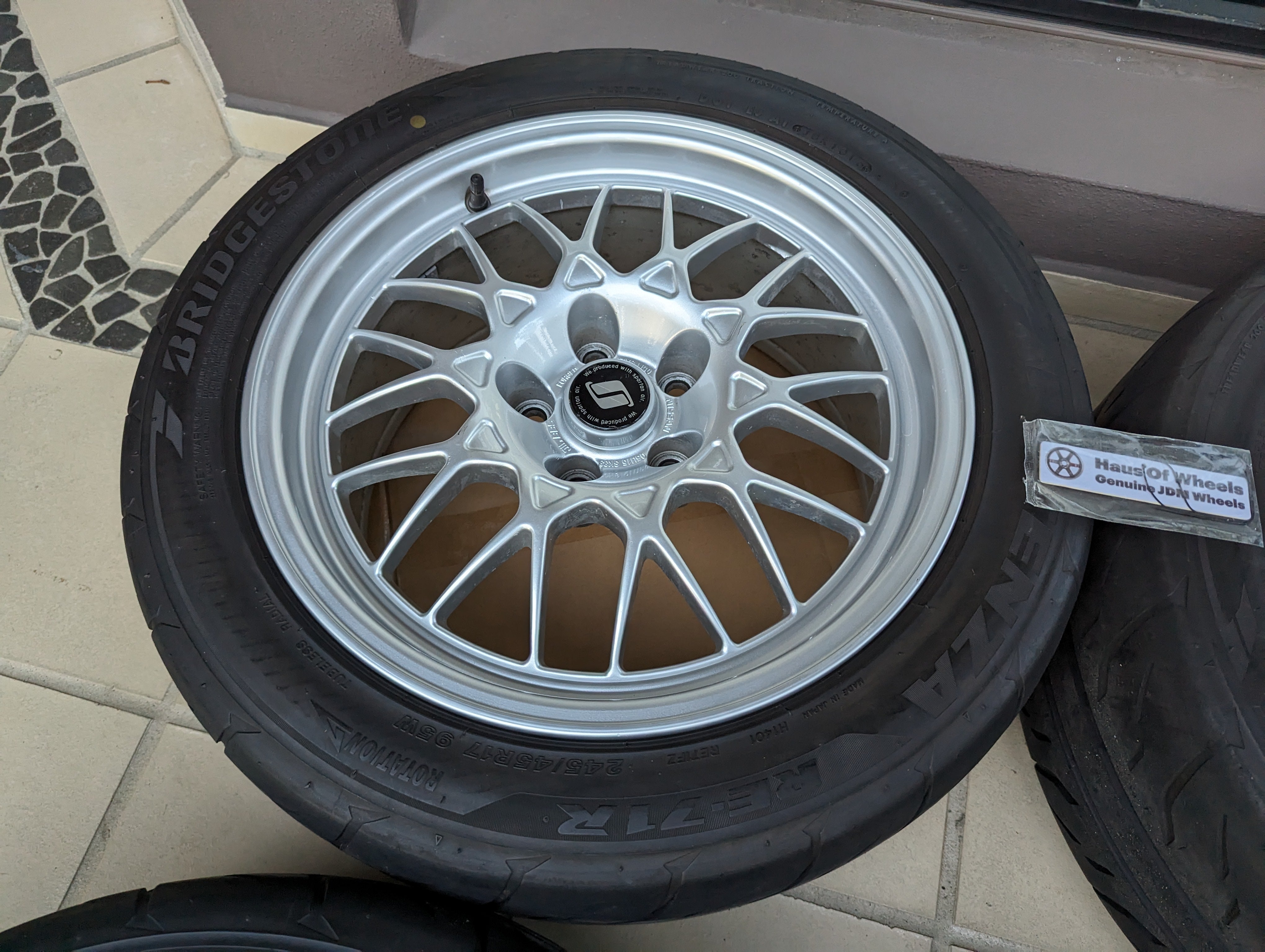 PCD 5x114.3  *RARE* BBS x Nissan GTR V-Spec BNR32 Forged Wheels with Original Center Caps