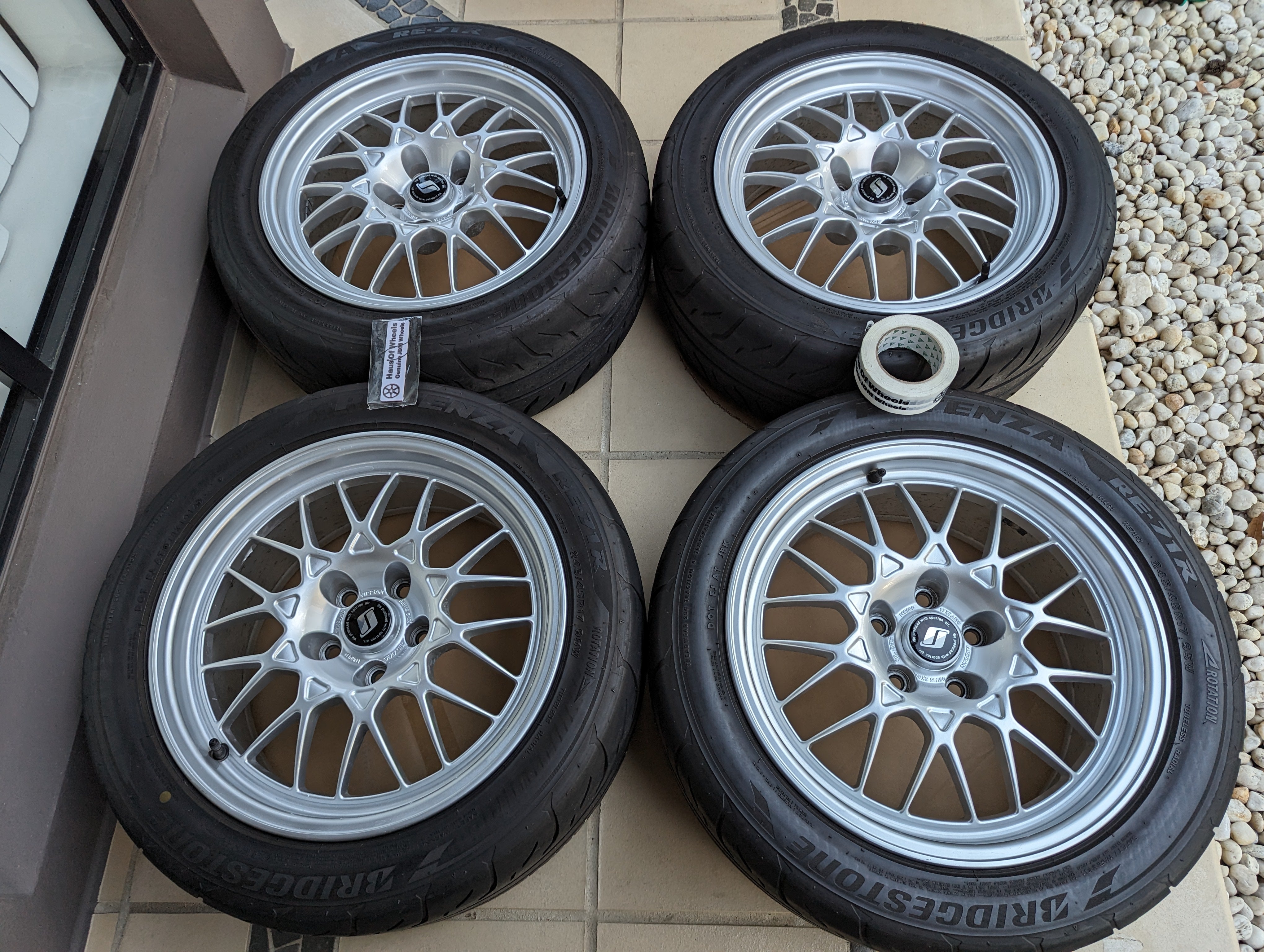 PCD 5x114.3  *RARE* BBS x Nissan GTR V-Spec BNR32 Forged Wheels with Original Center Caps