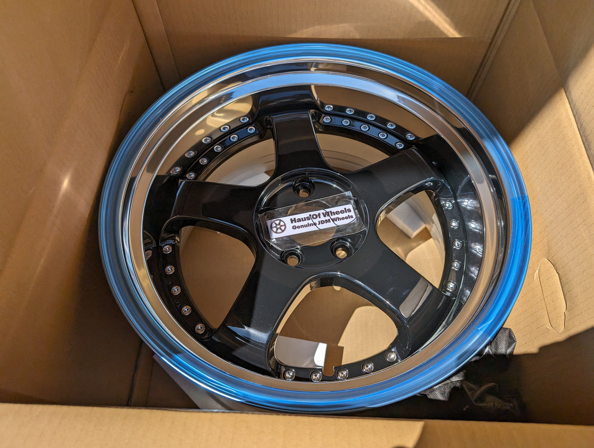 SSR SP1 Gloss Black | 5x114.3 | F: 18x9 +19 / R: 18x10 +24 | New | 3 Piece