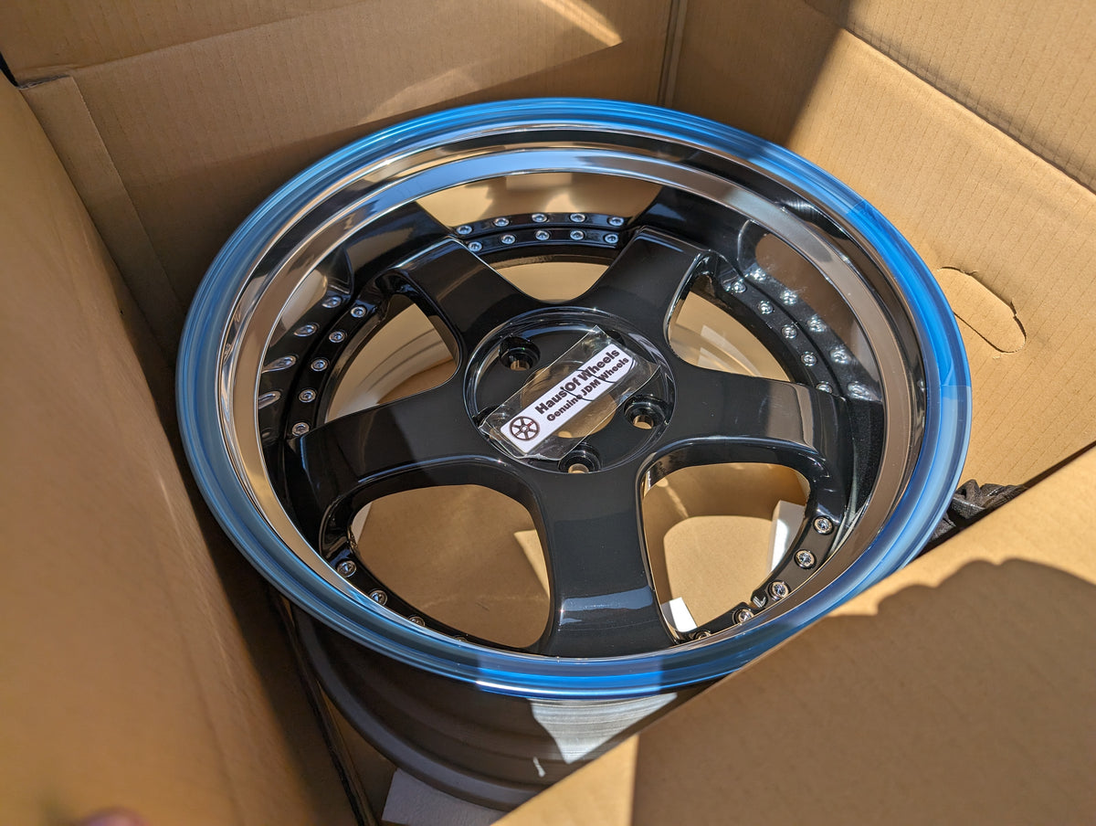 SSR SP1 Gloss Black | 5x114.3 | F: 18x9 +19 / R: 18x10 +24 | New | 3 Piece