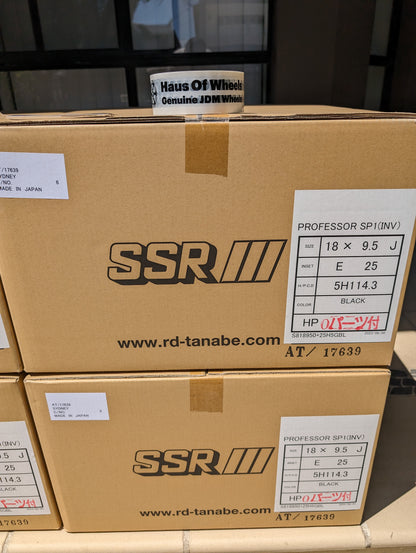 SSR SP1 Gloss Black | 5x114.3 | 18x9.5 +25 | New | 3 Piece – product photo 3
