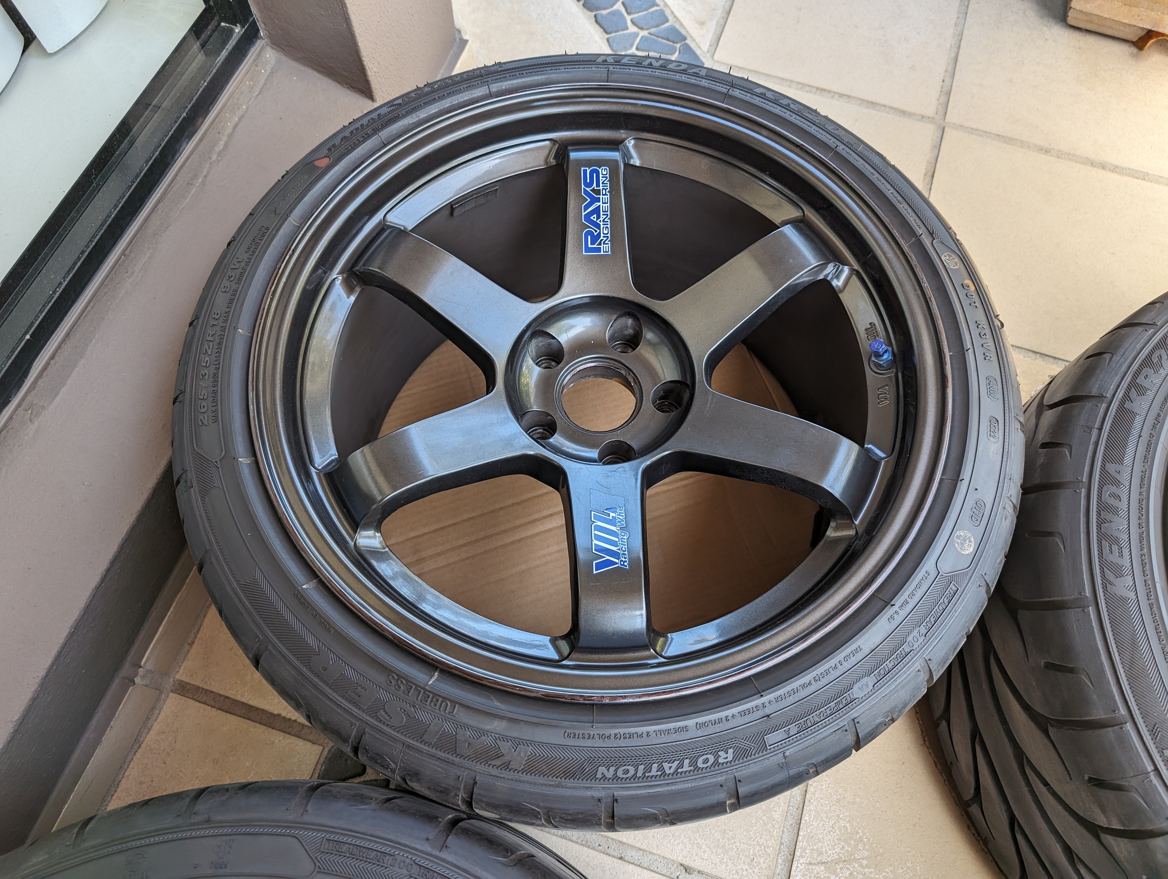 *Rare* Rays Engineering Volk Racing TE37 OG with Near New Tyres - GTR Spec