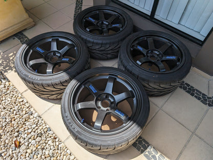 *Rare* RAYS Volk Racing TE37 OG with Near New Tyres - GTR Spec