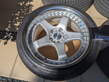 Work Emotion GT5 3P Matte Silver | 5x114.3 | F: 18x9 +12 / R: 18x10 -1 | Near New | With Tyres – product photo 3