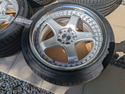 Work Emotion GT5 3P Matte Silver | 5x114.3 | F: 18x9 +12 / R: 18x10 -1 | Near New | With Tyres – product photo 4