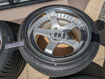 Work Emotion GT5 3P Matte Silver | 5x114.3 | F: 18x9 +12 / R: 18x10 -1 | Near New | With Tyres – product photo 5