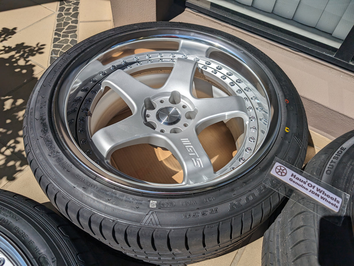 Work Emotion GT5 3P Matte Silver | 5x114.3 | F: 18x9 +12 / R: 18x10 -1 | Near New | With Tyres – product photo 6