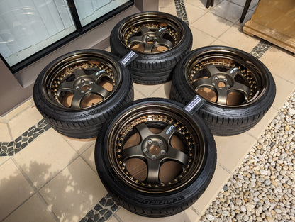 *Deep Dish* + *Near New* Work Meister S13P - Anodised Bronze - with Michelin PS5 Tyres