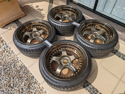 *Deep Dish* + *Near New* Work Meister S13P - Anodised Bronze - with Michelin PS5 Tyres