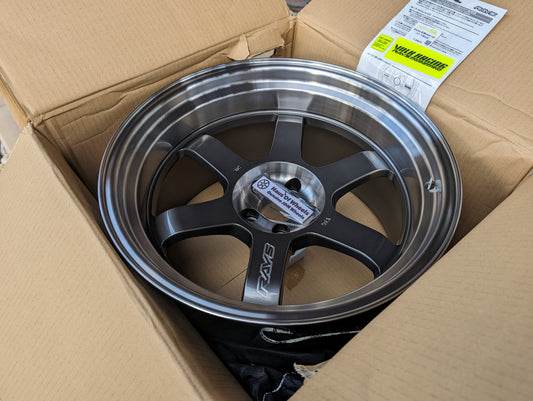
*Widebody Spec* + *Deep Dish*  RAYS Volk Racing TE37V SL (Pressed Graphite) - 5x100 - 18x10 -25