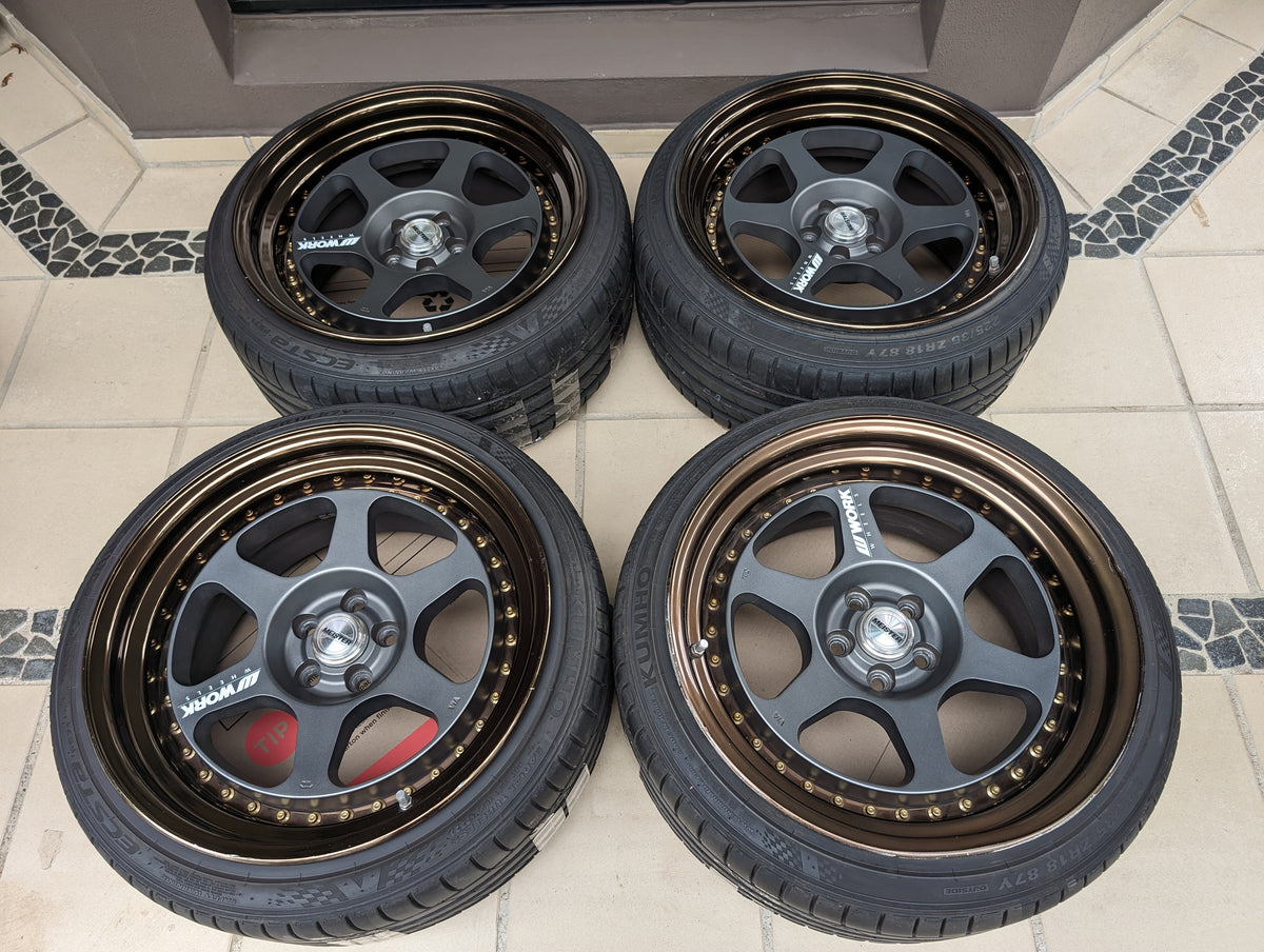 Work Meister L13P (Gloss Bronze)  -PCD 5x100 - 18x9.5 +20 (O-Disk)