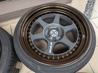 Work Meister L13P (Gloss Bronze)  -PCD 5x100 - 18x9.5 +20 (O-Disk)