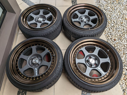 Work Meister L13P (Gloss Bronze)  -PCD 5x100 - 18x9.5 +20 (O-Disk)