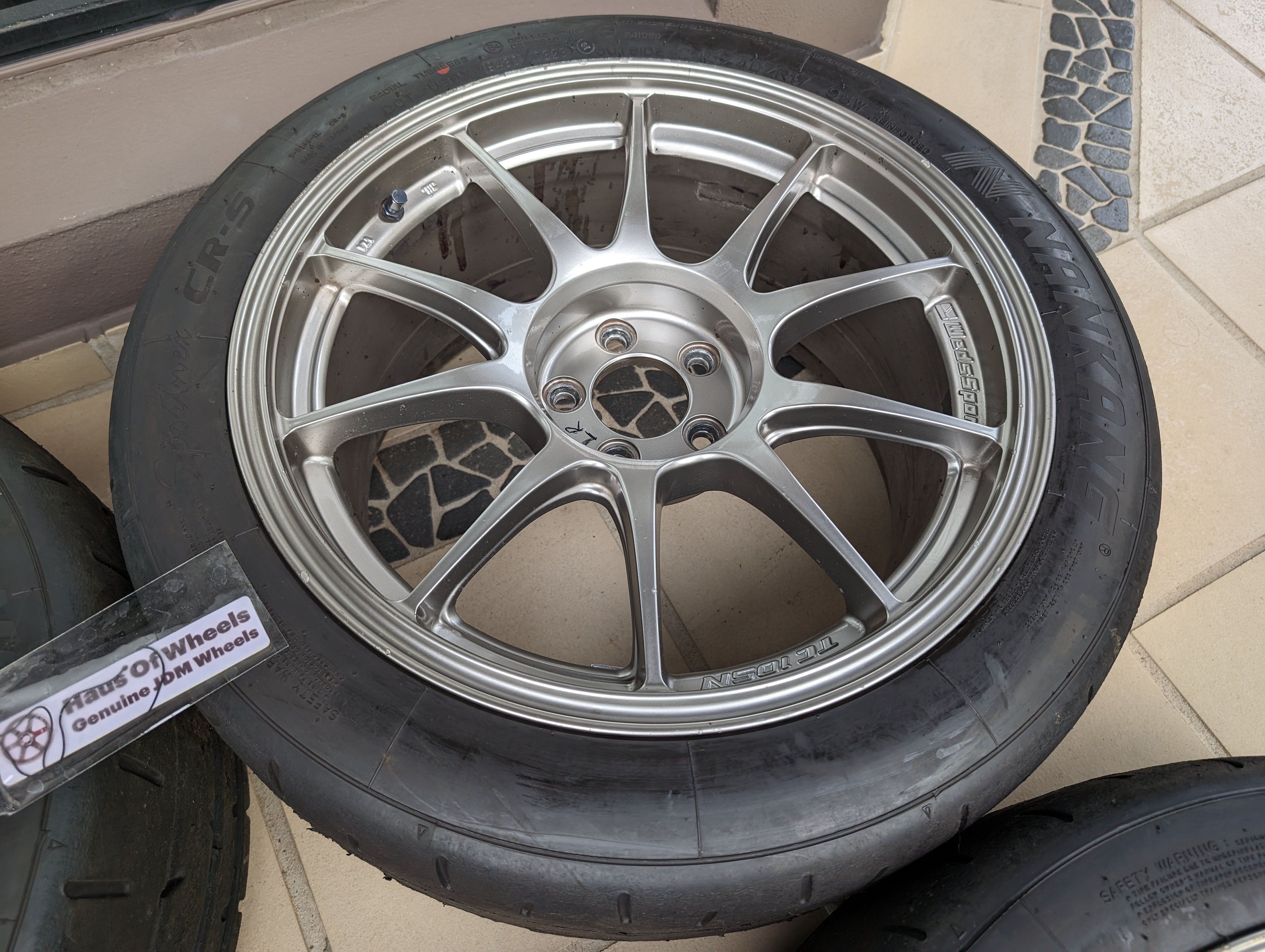 WedsSport TC105N (Titan Silver) with Nankang Semi Slick Tyres - 5x100 - 17x9 +35 (245/40/17)