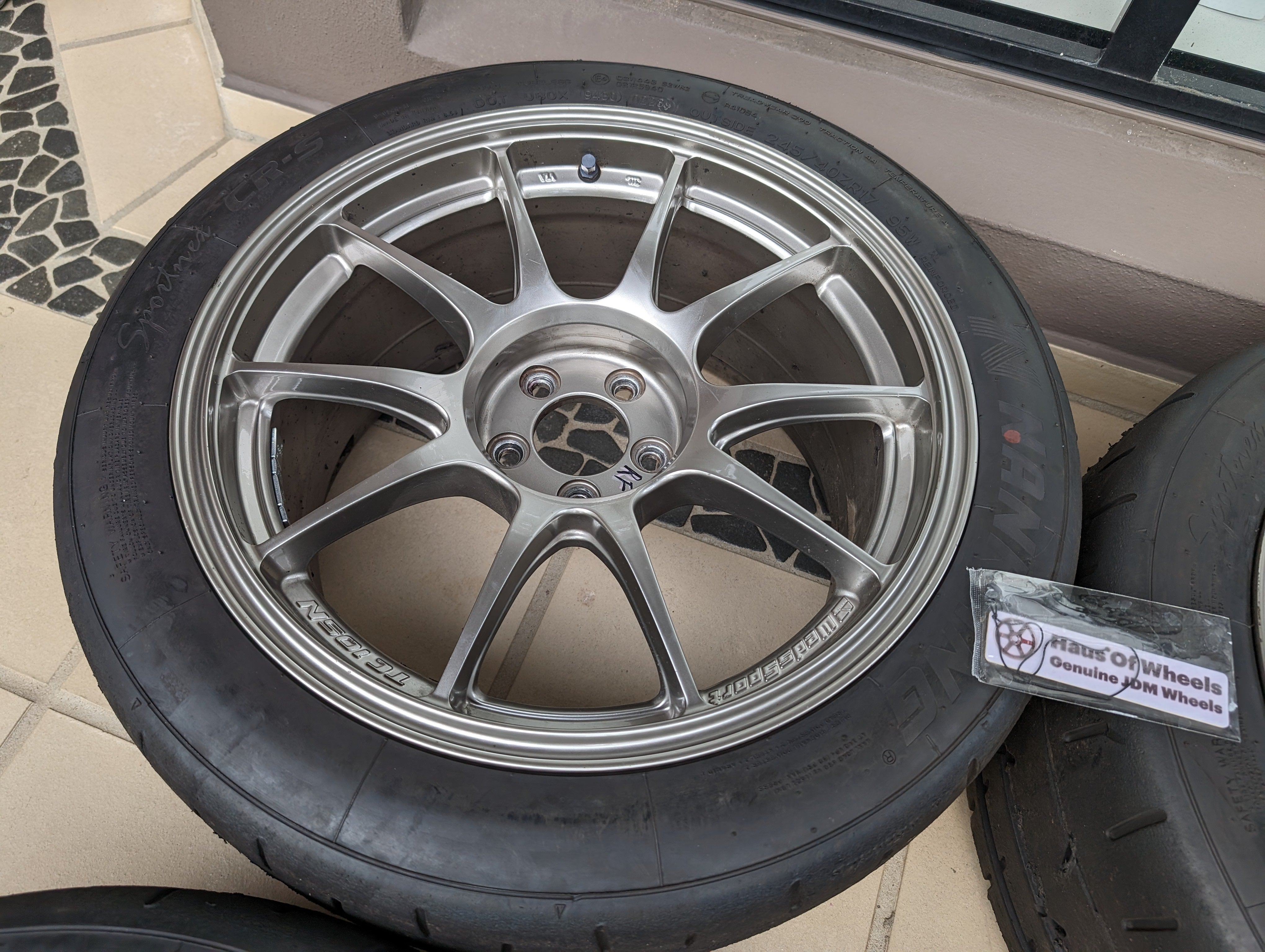 WedsSport TC105N (Titan Silver) with Nankang Semi Slick Tyres - 5x100 - 17x9 +35 (245/40/17)