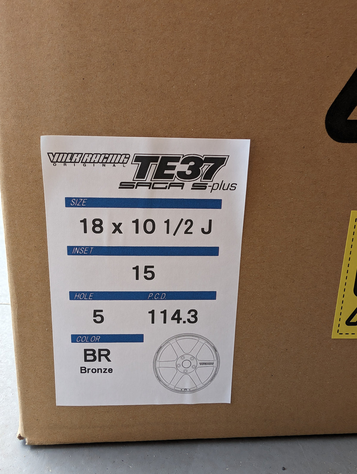 *Brand New* RAYS Volk Racing TE37 Saga S-Plus (Bronze) - PCD 5x114.3 - 18x10.5 +15