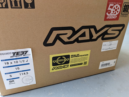 *Brand New* RAYS Volk Racing TE37 Saga S-Plus (Bronze) - PCD 5x114.3 - 18x10.5 +15