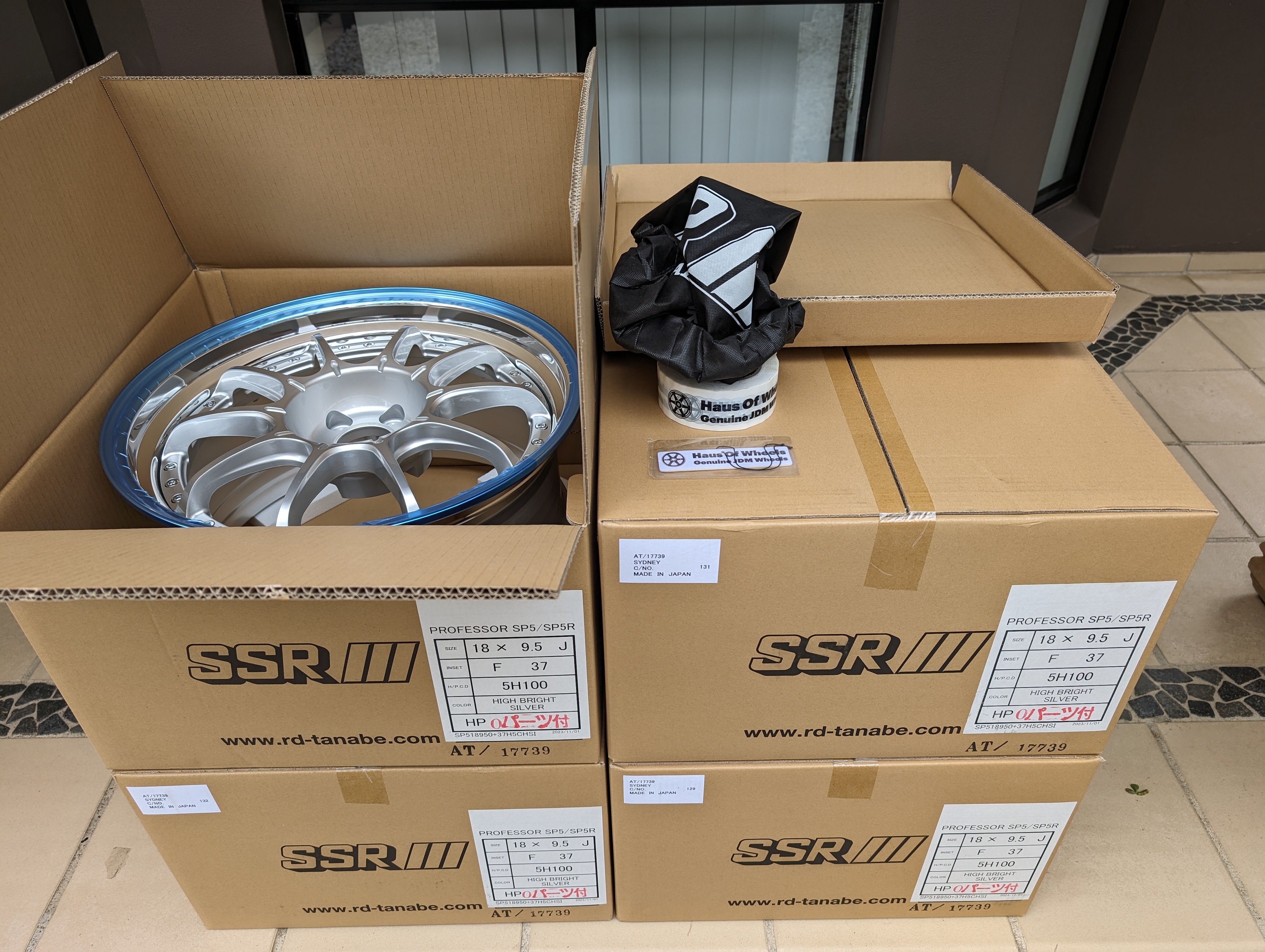 *Brand New* SSR SP5 (High Bright Silver) - 3 Piece Wheels - 5x100 - 18 ...