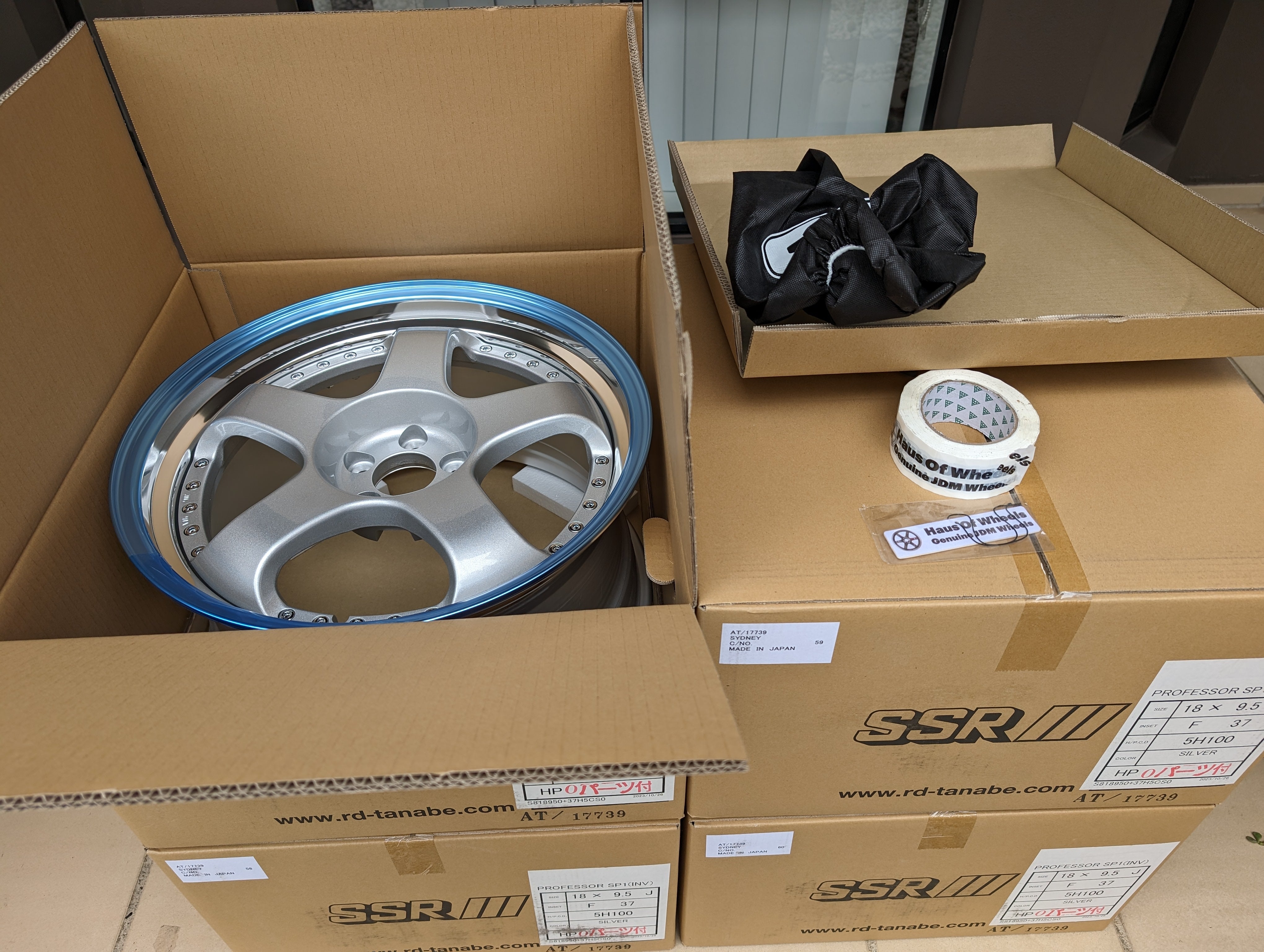 *Brand New* SSR SP1 (Silver) - 3 Piece Wheels - 5x100 - 18x9.5 +37