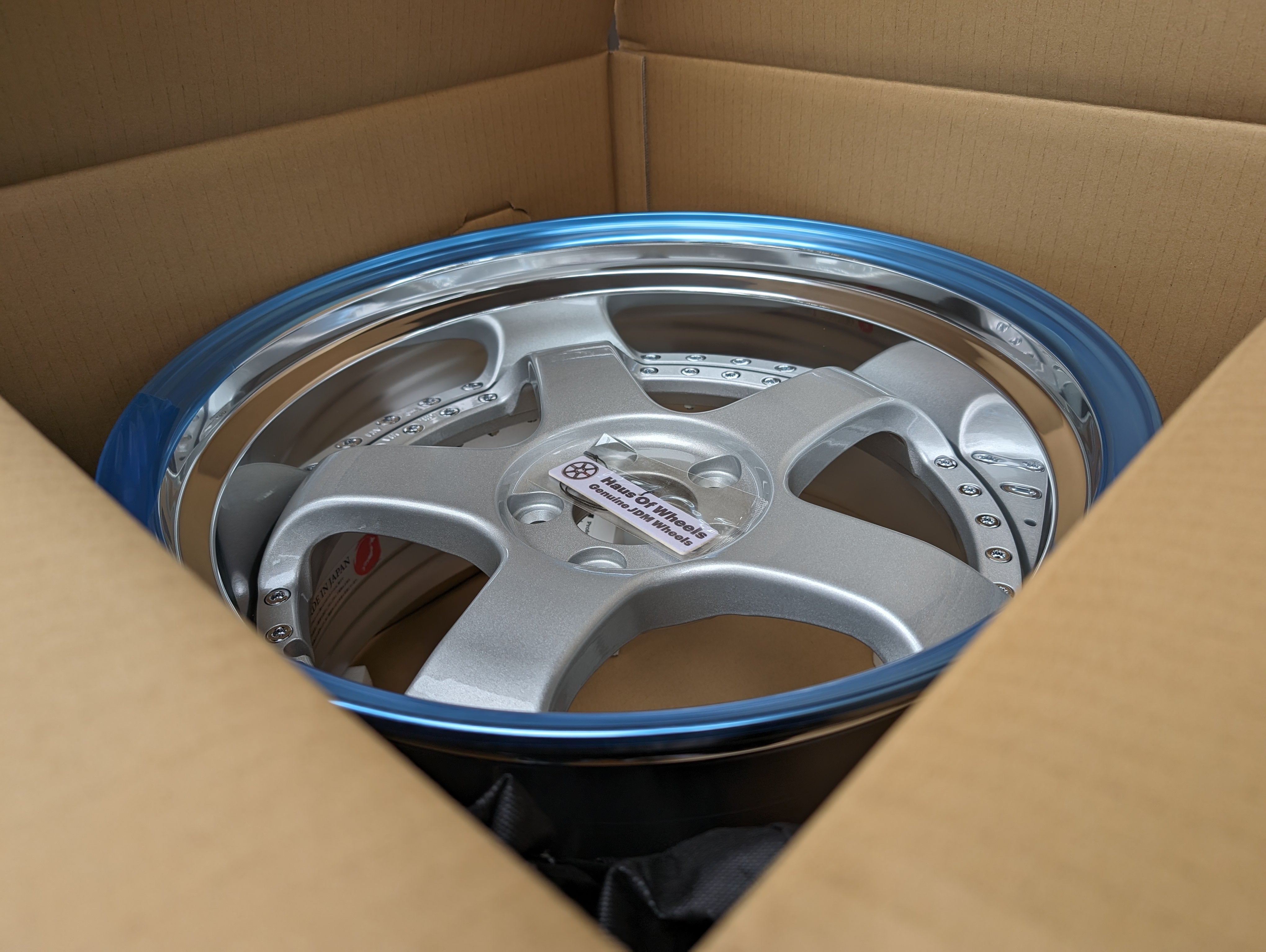 *Brand New* SSR SP1 (Silver) - 3 Piece Wheels - 5x114.3 - F: 18x9 +19 (HP Disk/Deep Dish)  - R: 18x10 +24 (SL Disk/Deep DIsh)