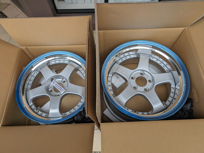 SSR SP1 Silver | 5x114.3 | F: 18x9 +19 / R: 18x10 +24 | New | 3 Piece