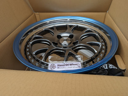 Brand New SSR MS3 (Titan Silver) - 3 Piece Wheels - 5x100 - 18x9.5 +35 (MD Disk)