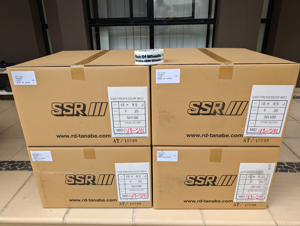 Brand New SSR MS3 (Titan Silver) - 3 Piece Wheels - 5x100 - 18x9.5 +35 (MD Disk)