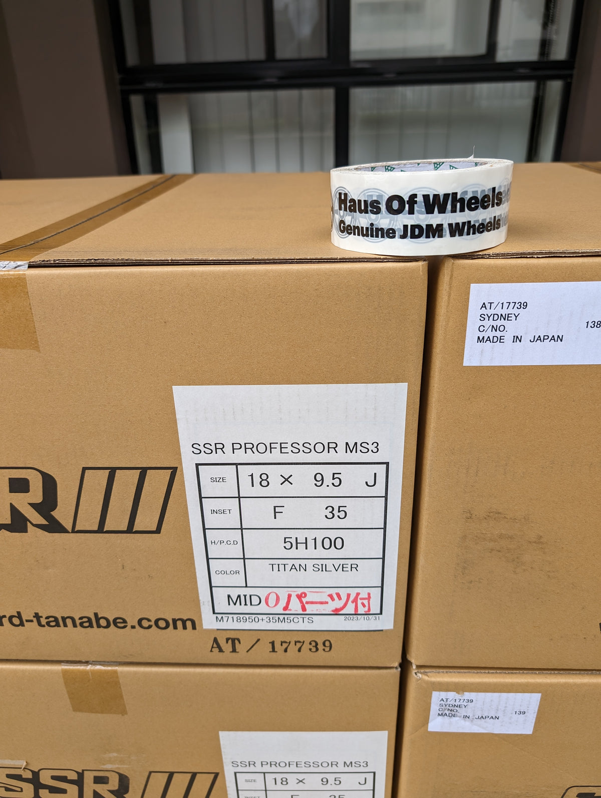 Brand New SSR MS3 (Titan Silver) - 3 Piece Wheels - 5x100 - 18x9.5 +35 (MD Disk)
