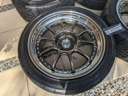 *Near New* SSR SP5 (High Metal Bronze) - Near New Yokohama AD08R Tyres - 5x114.3 - 18x9.5 +37