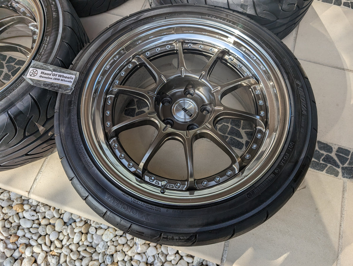*Near New* SSR SP5 (High Metal Bronze) - Near New Yokohama AD08R Tyres - 5x114.3 - 18x9.5 +37