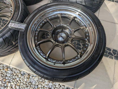 *Near New* SSR SP5 (High Metal Bronze) - Near New Yokohama AD08R Tyres - 5x114.3 - 18x9.5 +37