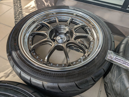 *Near New* SSR SP5 (High Metal Bronze) - Near New Yokohama AD08R Tyres - 5x114.3 - 18x9.5 +37