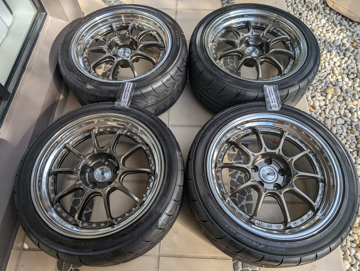 *Near New* SSR SP5 (High Metal Bronze) - Near New Yokohama AD08R Tyres - 5x114.3 - 18x9.5 +37