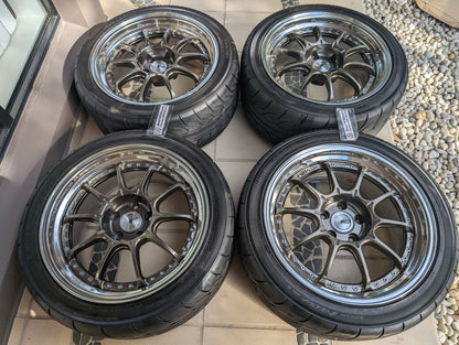 *Near New* SSR SP5 (High Metal Bronze) - Near New Yokohama AD08R Tyres - 5x114.3 - 18x9.5 +37