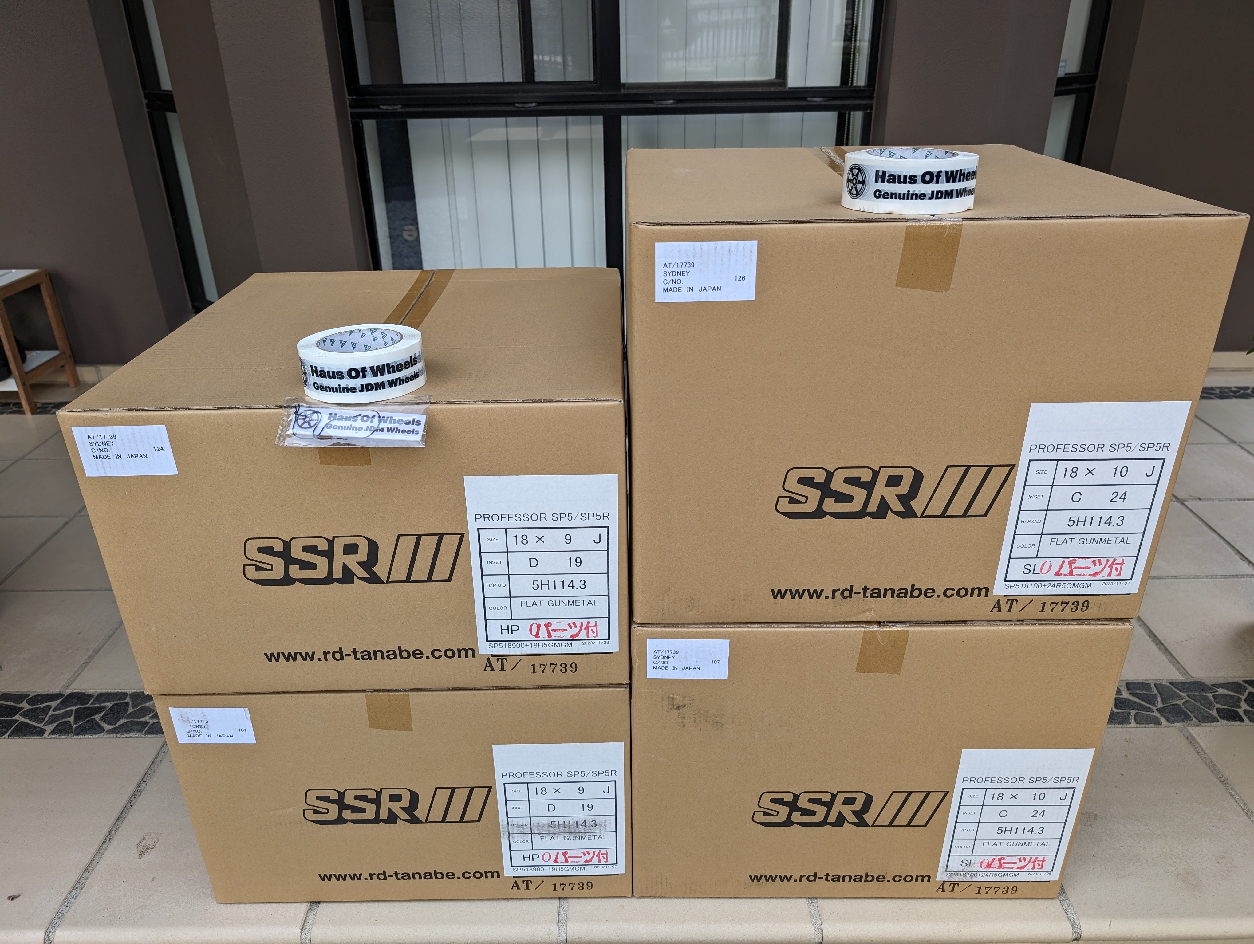 *Brand New* SSR SP1 (Flat Gunmetal) - 5x114.3 - F: 18x9 +19 (HP Disk/Deep Dish) - R: 18x10 +24 (SL Disk/Deep DIsh)