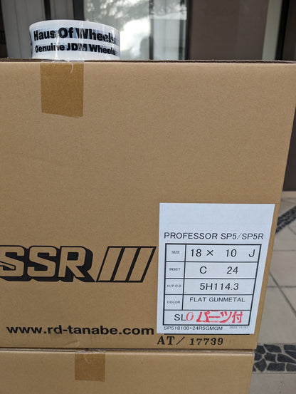 SSR SP5 Flat Gunmetal | 5x114.3 | F: 18x9 +19 / R: 18x10 +24 | New | 3 Piece – product photo 4