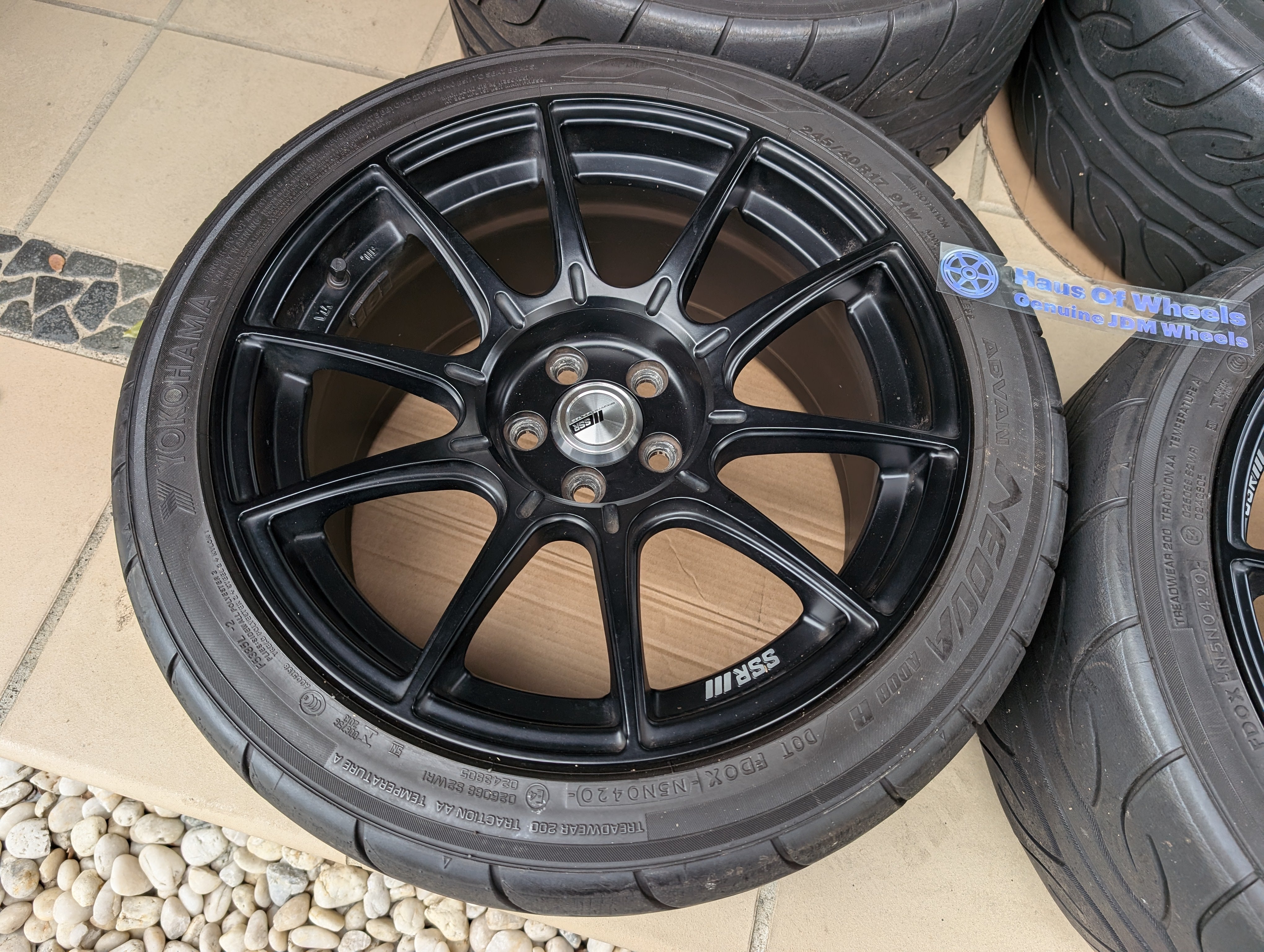 *Near New* SSR GTX01 (Flat Black) with Near New AD08R Tyres - 5x100 -17x9 +38 (245/45/17)