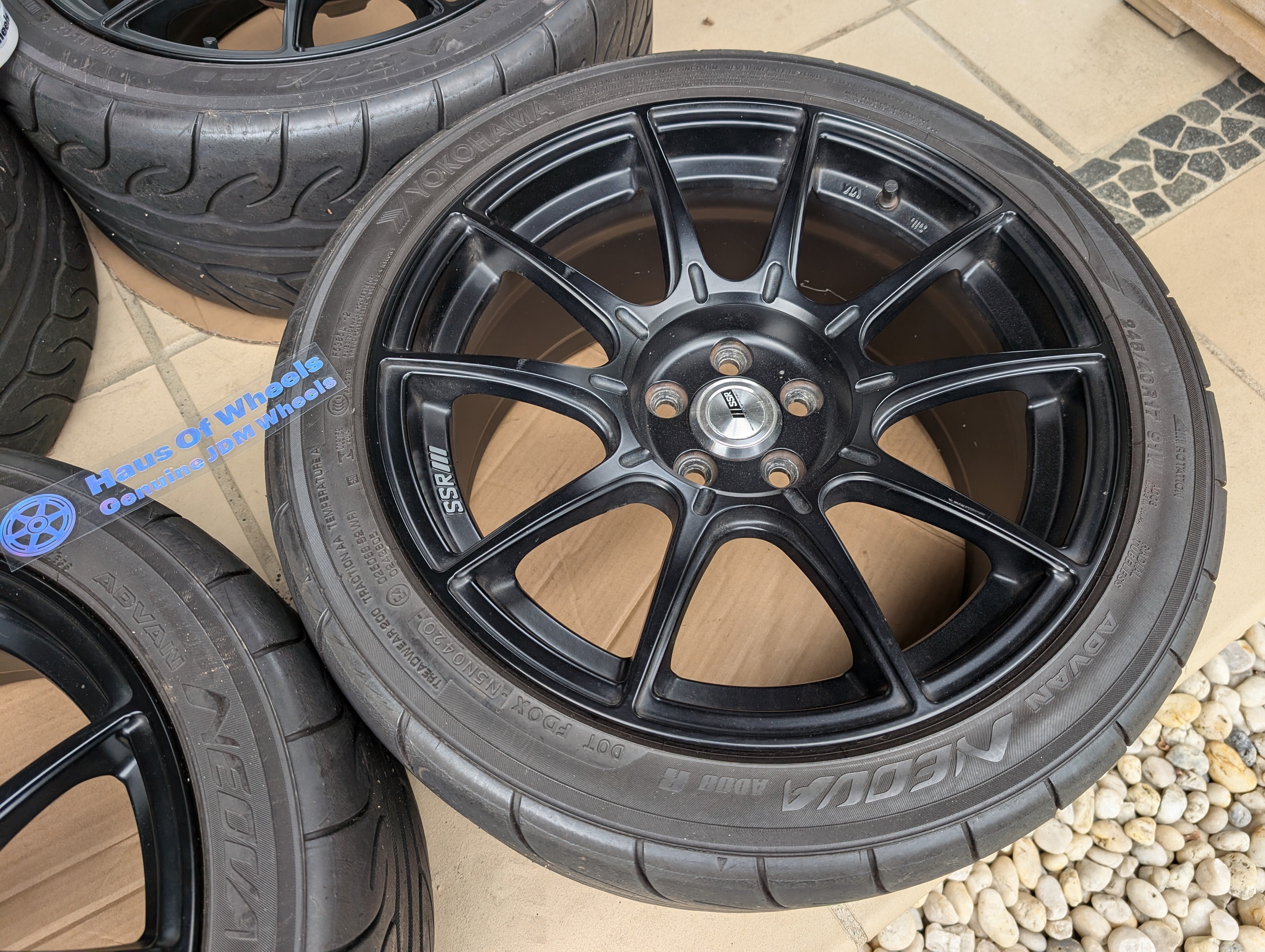 *Near New* SSR GTX01 (Flat Black) with Near New AD08R Tyres - 5x100 -17x9 +38 (245/45/17)