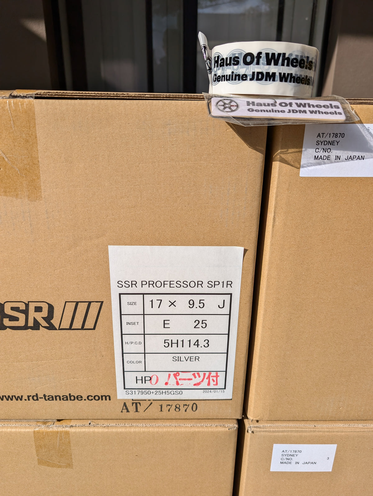 SSR SP1 Silver | 5x114.3 | 17x9.5 +25 | New | 3 Piece