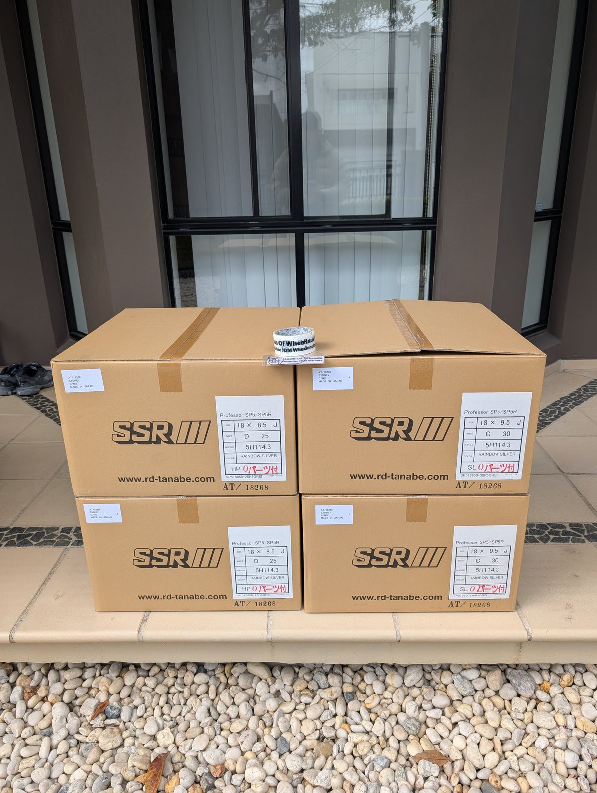 *Brand New* SSR SP5 (Spectrum Silver) - 3 Piece Wheels - 5x114.3 - F: 18x8.5 +25 - R: 18x9.5 +30