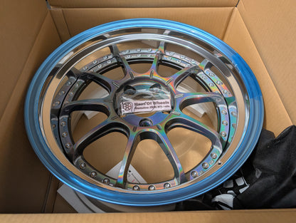 *Brand New* SSR SP5 (Spectrum Silver) - 3 Piece Wheels - 5x114.3 - F: 18x8.5 +25 - R: 18x9.5 +30