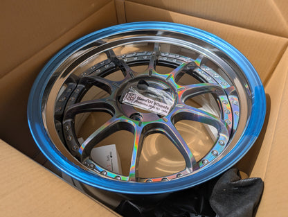 *Brand New* SSR SP5 (Spectrum Silver) - 3 Piece Wheels - 5x114.3 - F: 18x8.5 +25 - R: 18x9.5 +30