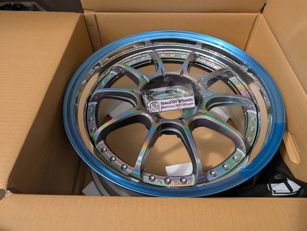 *Brand New* SSR SP5 (Spectrum Silver) - 3 Piece Wheels - 5x114.3 - F: 18x8.5 +25 - R: 18x9.5 +30