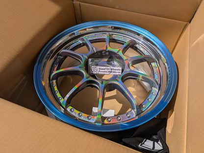 *Brand New* SSR SP5 (Spectrum Silver) - 3 Piece Wheels - 5x114.3 - F: 18x8.5 +25 - R: 18x9.5 +30