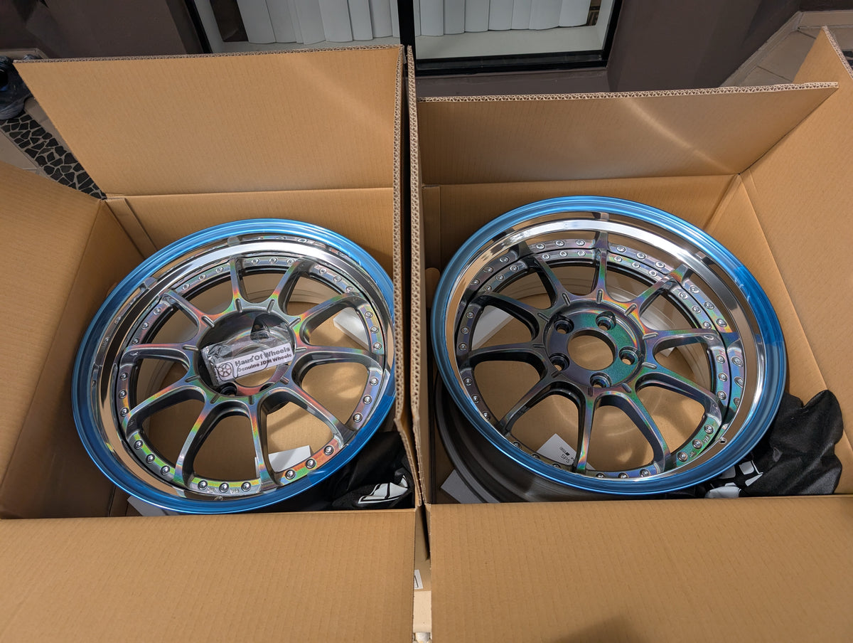 *Brand New* SSR SP5 (Spectrum Silver) - 3 Piece Wheels - 5x114.3 - F: 18x8.5 +25 - R: 18x9.5 +30