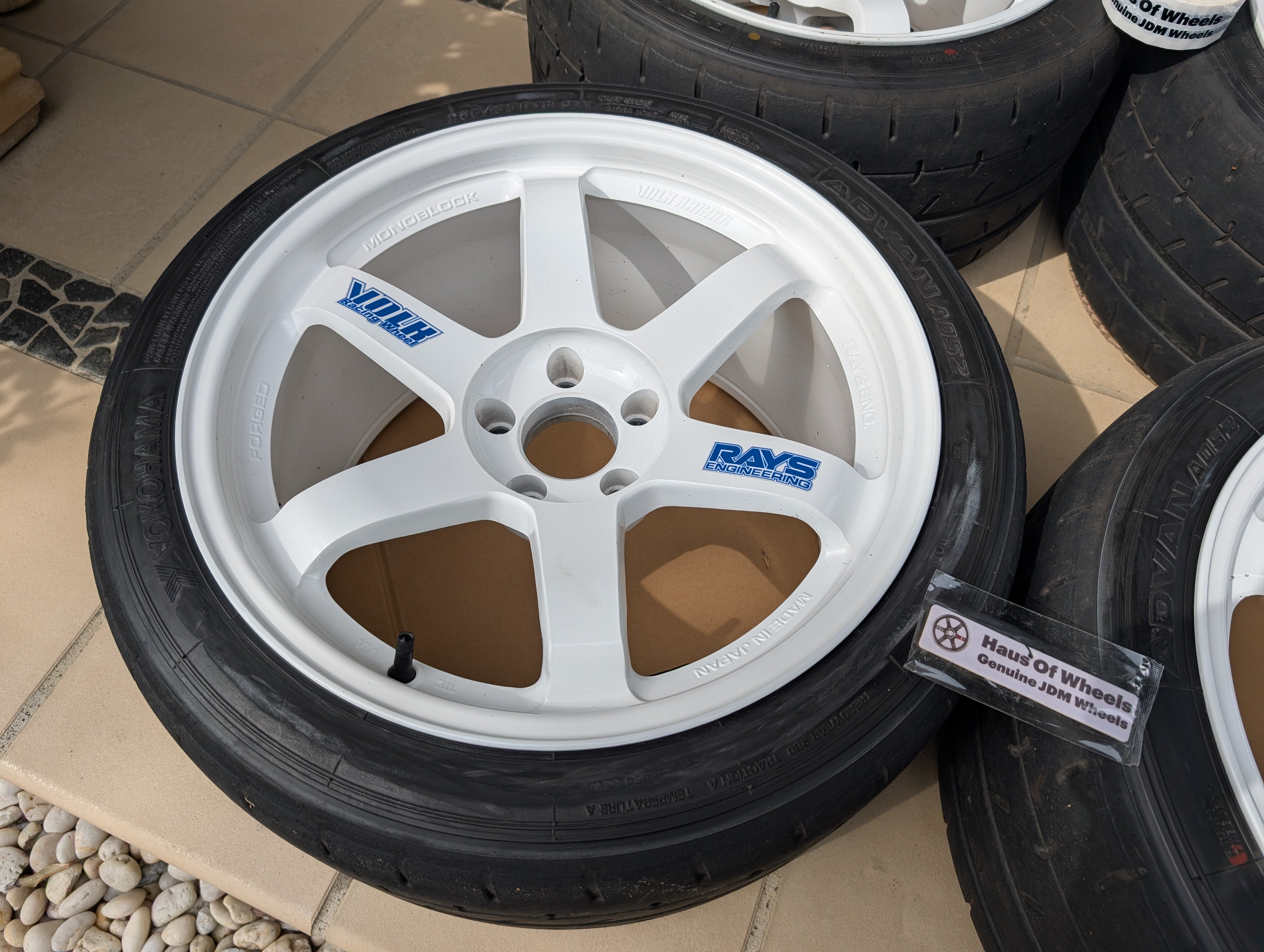 *Discontinued* + *Rare* Rays Engineering Volk Racing TE37SL (Dash White) with Yokohama A052 Tyres - 5x114.3 - 18x10.5 +15 (265/35/18)